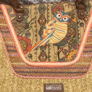 Sakroots Straw Owl bag